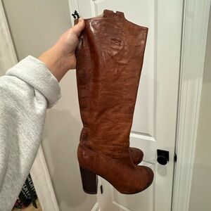Vintage Frye Knee High Slouchy Leather Boots